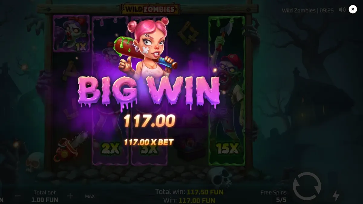 Tampilan visual slot Wild Zombies dengan tema kiamat dan zombie